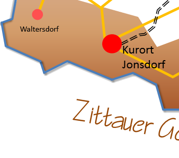 Karte Zittauer Gebirge Teil 3
